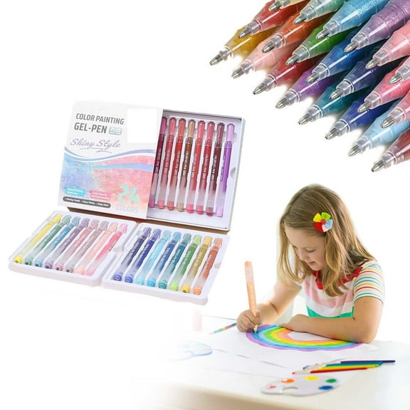 & Craft Stationery 24ml 3D Acrylic Painting Gel Pens for Doodling and DIY Projects Versatile Art Supply for Drawing and Coloring 24PCS