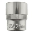 thumbnail image 1 of 24mm 1/2" Dr Socket Super Lock Metric Shallow CRV Knurl Grip 6 Point TE796, 1 of 2
