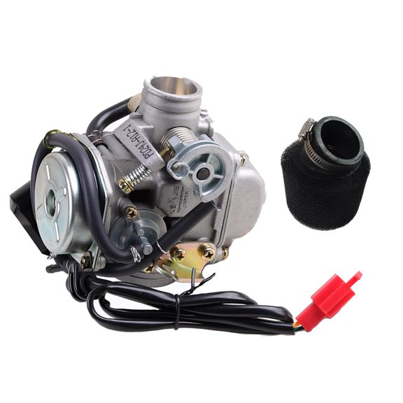 24mm Carburetor Air Filter Kit Motorcycle Electric Choke Carburetor for 125cc 150cc GY6 Kazuma Redcat Scooter Moped Go Kart ATV Quad 4 Stroke