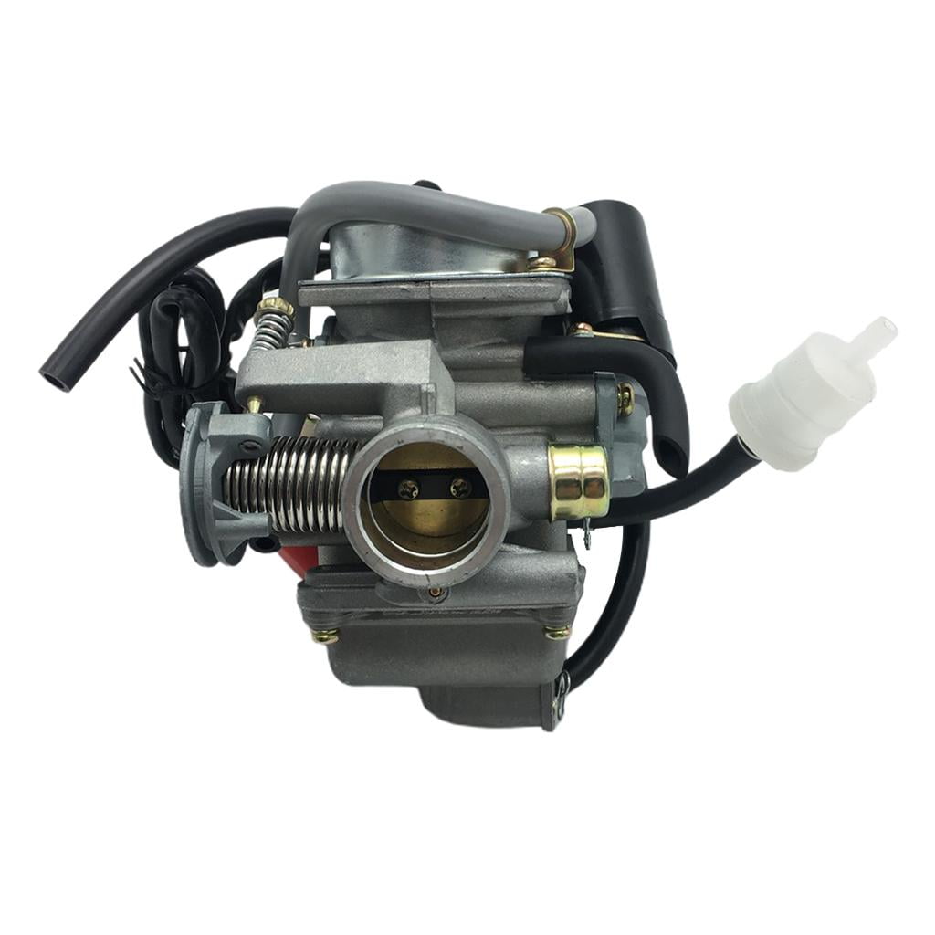 24mm Carburetor for 150cc 125cc GY6 Engines Electric Choke Motorcycle Scooter with Air Filter Intake