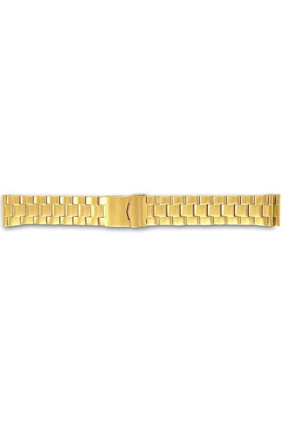 24mm Gold Tone Solid Wild Metal Link Design Watch Bracelet