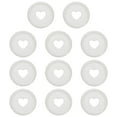 thumbnail image 1 of 24mm Plastic Book Binding Discs, 11 Pack Discbound Expansion Discs Heart Binder Rings for DIY Notebook Planner, White, 1 of 6