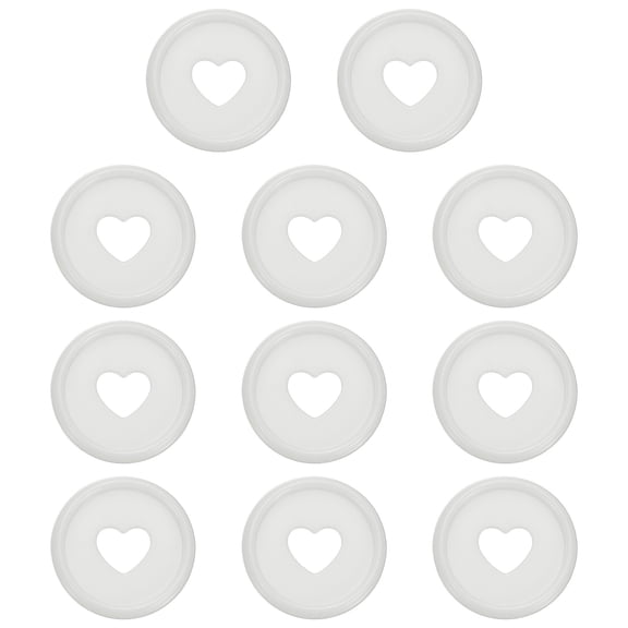 24mm Plastic Book Binding Discs, 11 Pack Discbound Expansion Discs Heart Binder Rings for DIY Notebook Planner, White