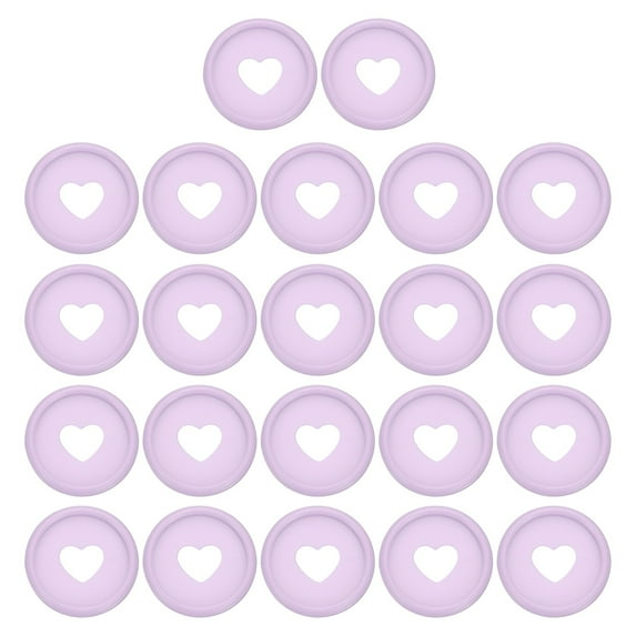 24mm Plastic Book Binding Discs, 22 Pack Discbound Expansion Discs Heart Binder Rings for DIY Notebook Planner, Purple