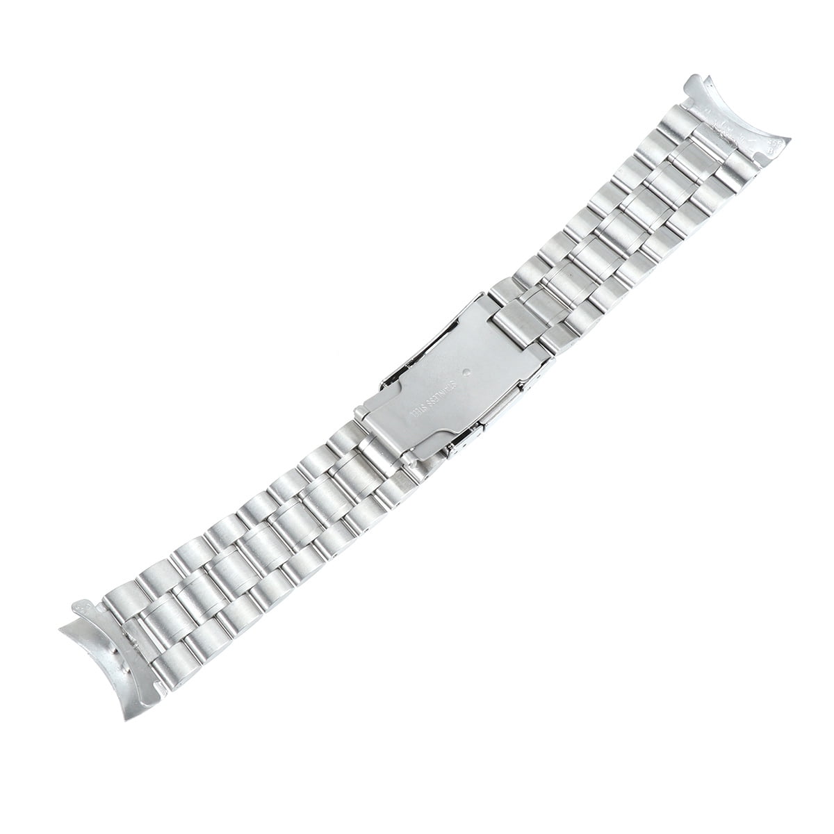 24mm Stainless Steel Bracelet Watch Band Strap Curved End Links ...