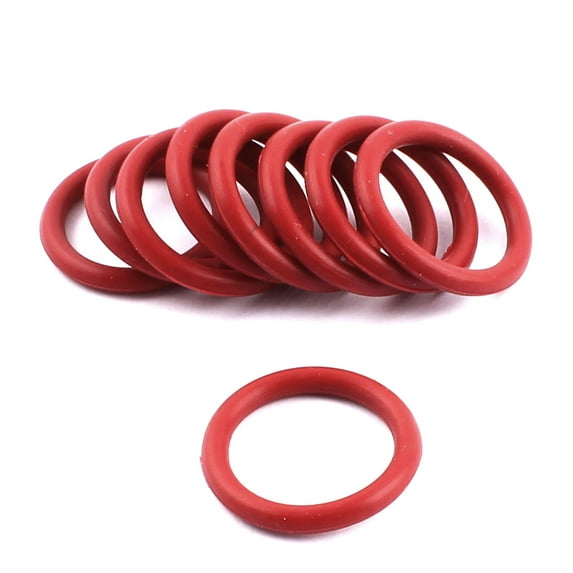 24mm x 18mm x 3mm Rubber Oil Gas Seal Tap Washer Gasket O Ring Red 10Pcs