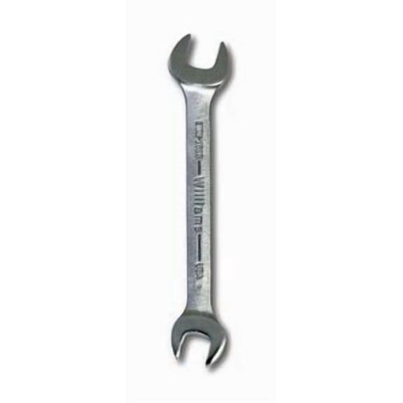 24mm x 27mm Double Head Open End Wrench - 11-29/32" Overall Length With Satin Chrome Finish. Williams® USA # JHWEWM-2427