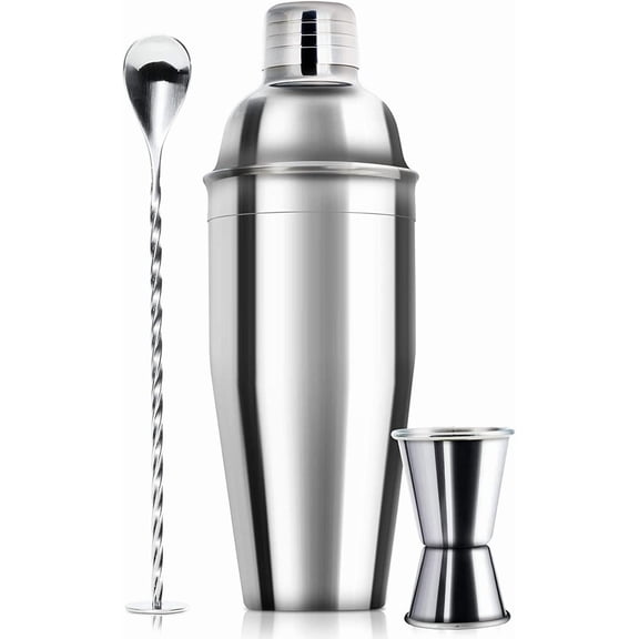 24oz Cocktail Shaker Bar Set-Professional Margarita Mixer Drink Shaker Professional Stainless Steel Bar Tools Built-in Bartender Strainer for Martini Kit