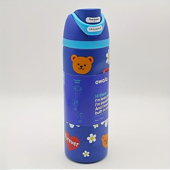 24oz Double-Neck Straw Insulated Mug - BPA-Free, Scratch-Resistant, Durable, Hot and Cold Insulated Mug with Leak-Proof Lid
