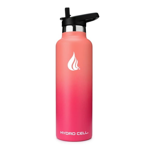 24oz (Fluid Ounces) Standard Mouth Hydro Cell Stainless Steel Water Bottle Coral/Punch