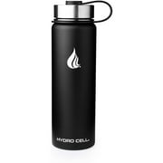 24oz Fluid Ounces Wide Mouth Hydro Cell Stainless Steel Water Bottle Black