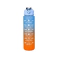 thumbnail image 1 of 24oz Gradient Flip Top Water Bottle, One-Button Portable Plastic Cup with Detachable Carry Loop for Outdoor Sports, 1 of 6