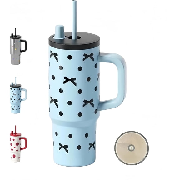 24oz Insulated Travel Mug with Handle, Leak-Proof Stainless Steel Cup