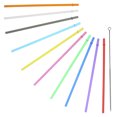 thumbnail image 1 of 24oz, Rainbow Colored Replacement Acrylic Straw Set of 8 /With Cleaning Brush, 1 of 6