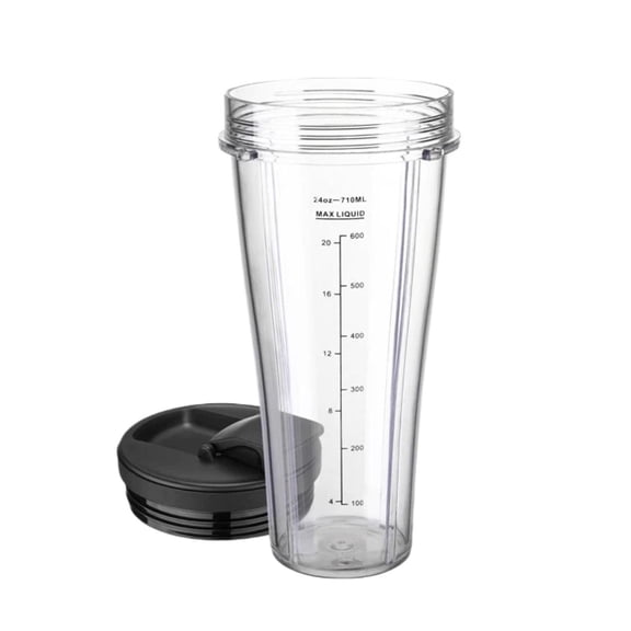 24oz Slim Replacement Cup and Lid Set Compatible with Ninja SS101 SS100 SS300 Blender, BPA-Free Tritan Material, Leak-Proof Design for Smoothies