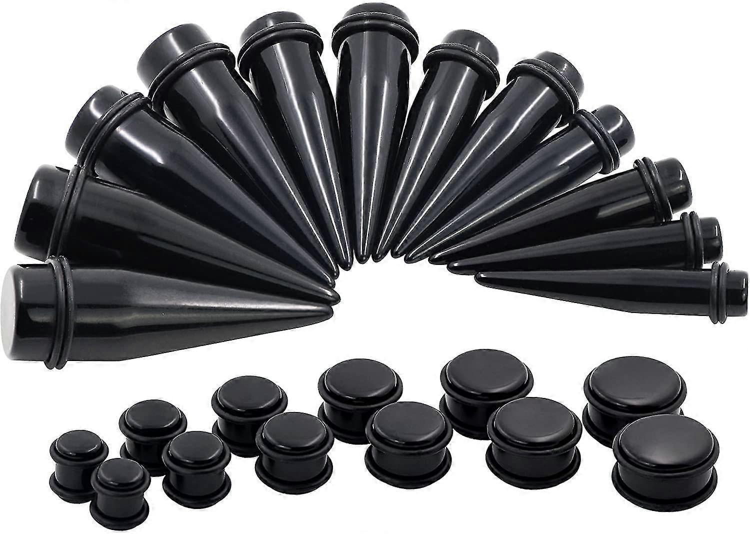24pc Big Gauges Kit Ear Stretching 00g20mm Acrylic Taper Plug Tunnels