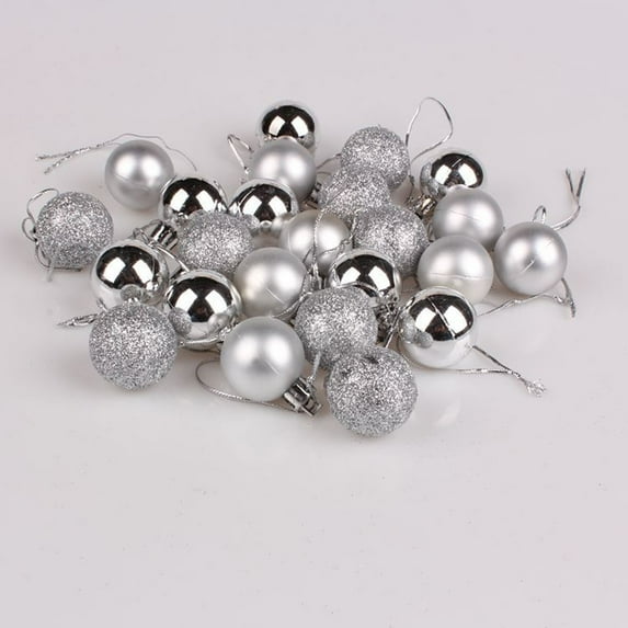 24pc Christmas Decoration Balls Ornament,1.18" Mini Christmas Ornaments Balls,Shatterproof Christmas Ornament Decorations for Christmas Tree,Hanging Decorative Bauble Set for Home Party Decor