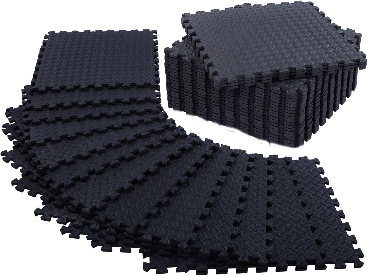 Velotas 1 2 Inch Interlocking EVA Foam Personal Fitness Mat Diamond Plate Exercise Mats for Indoor Workout 24 in x 24 in Walmart