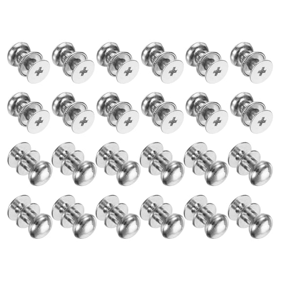 24pcs 0.3'' x 0.32'' Mini Round Knobs, Small Drawer Pulls, Cabinet Knobs Handles Pulls, Silver