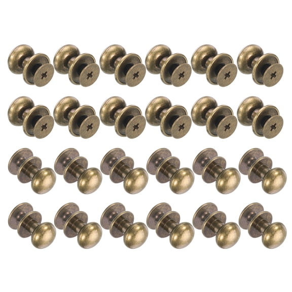 24pcs 0.38'' x 0.4'' Mini Round Knobs, Small Drawer Pulls, Cabinet Knobs Handles Pulls, Bronze