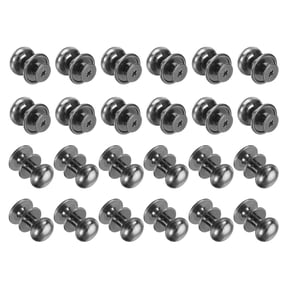 24pcs 0.46'' x 0.51'' Mini Round Knobs, Small Drawer Pulls, Cabinet Knobs Handles Pulls, Gray