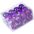 thumbnail image 1 of 24pcs Christmas Ball Baubles, 1.2" Shatterproof Assorted Plastic Hang Balls Pendant for Tiny Xmas Tree Decoration, 1 of 4