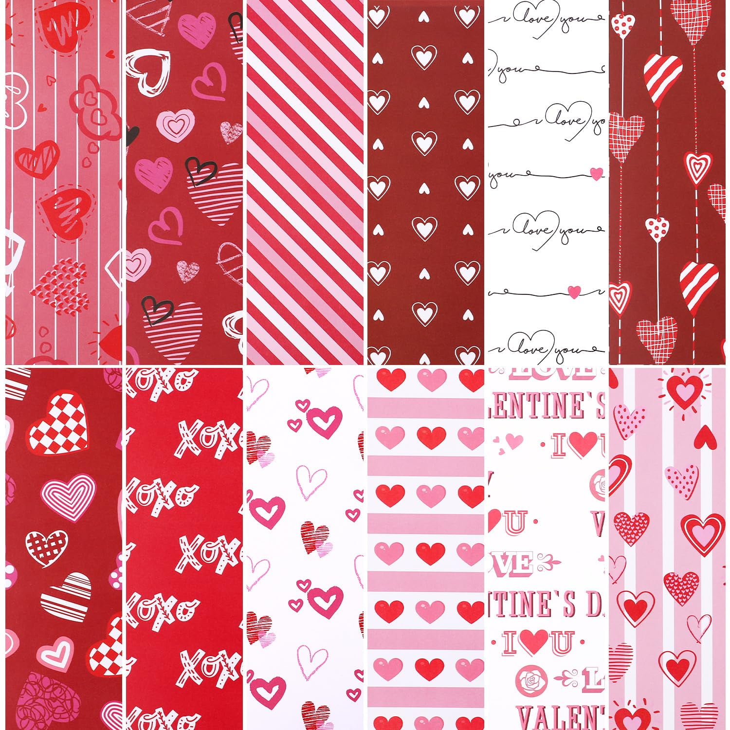 Boho Scrapbook Paper 24 Sheets - 11.8x11.8 Double Sided Cardstock With Rainbow Patterns