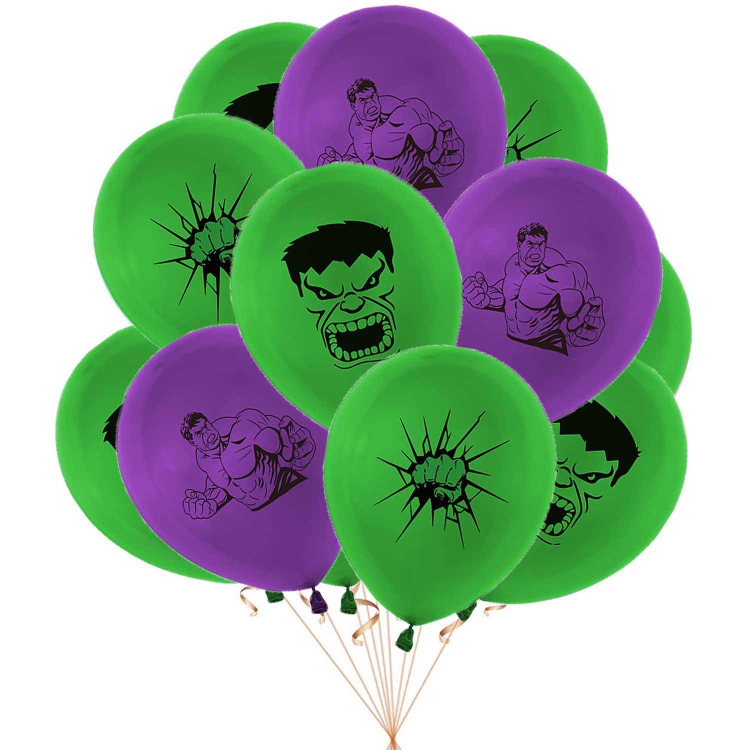 24pcs 12" Superhero Hulk Balloons, Superhero Hulk Birthday Decorations