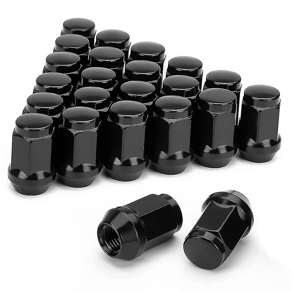24pcs 12x1.5 Lug Nut Closed End Bulge Acorn Cone Lugnuts, For 20072022