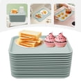 thumbnail image 1 of 24pcs 13.39*9.45inch Fast Food Tray, PP Multi-Purpose Rectangle Serving Trayfor fast Food Restaurants, Cafeterias, Kitchens (Blue/Khaki/White), 1 of 17