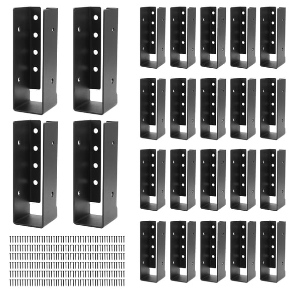 24pcs 2''x6'' Steel Powder-Coated Joist Hanger Framing Bracket