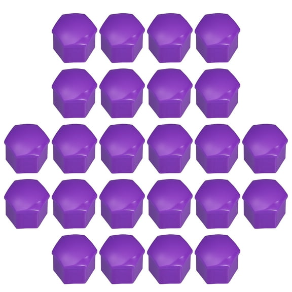 24pcs 21mm ID Wheel Lock Lug Bolt Nut Cover Caps Center Cover Bolt Locking Cap with Clip Tool Set for Toyota Purple