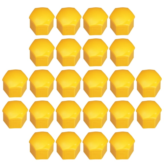 24pcs 21mm ID Wheel Lock Lug Bolt Nut Cover Caps Center Cover Bolt Locking Cap with Clip Tool Set for Toyota Yellow