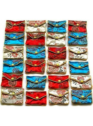 Ciieeo 20 Pcs drawstring bag silk jewelry pouch bracelet bags drawstring  jewelry bag quran cover case jewelry silk purse jewelry silk pouches  chinese