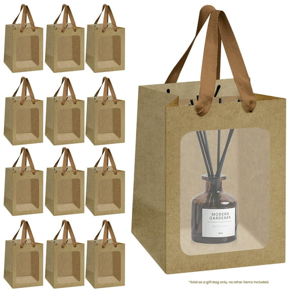 24pcs 5.9in x 3.9in x 7.9in gift packaging bags, shopping bags, bulk, retail packaging bags, suitable for business, craft groceries, boutiques, party gifts, weddings, festivals gift packaging bags.