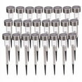 thumbnail image 1 of 24pcs 5W High Brightness Solar Power LED Lawn Lamps with Lampshades White & Silver, 1 of 11