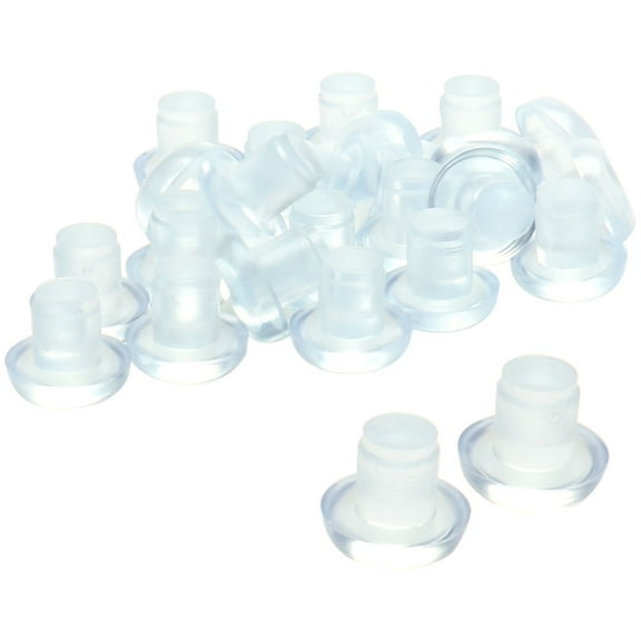 24pcs 8mm Soft Clear Stem Bumpers Glide, Patio Outdoor Furniture Glass Desk Top
