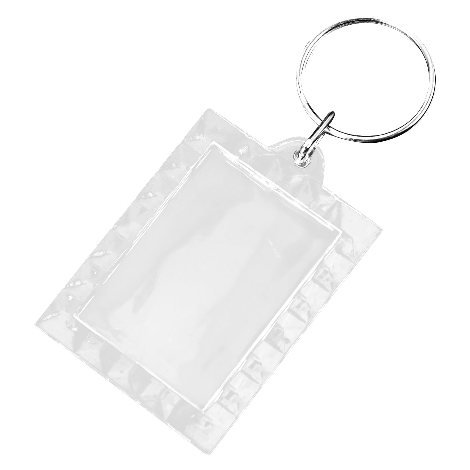 24pcs Acrylic Photo Frame Key Chain Key Rings Keychains Key Holders DIY