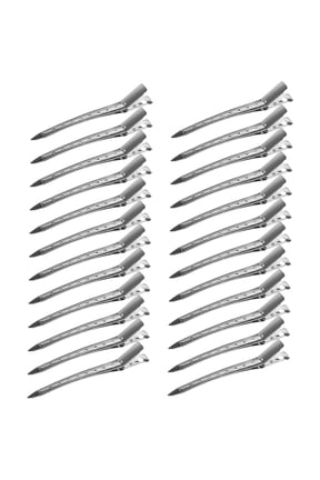 24pcs Alligator Hair Clips, EEEkit Silver Metal Hair Sectioning Clips for Women Girls, Duck Bill Clips for Styling, 3.5''