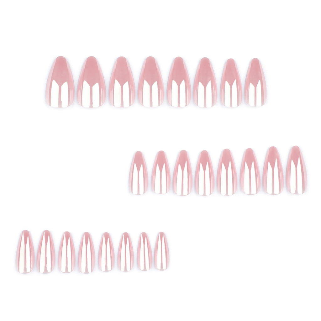 24pcs Almond Short Artificial Nail With Glossy Designs Press on Nail 24pcs Almond Short Artificial Nail With Glossy Designs Press on Nail