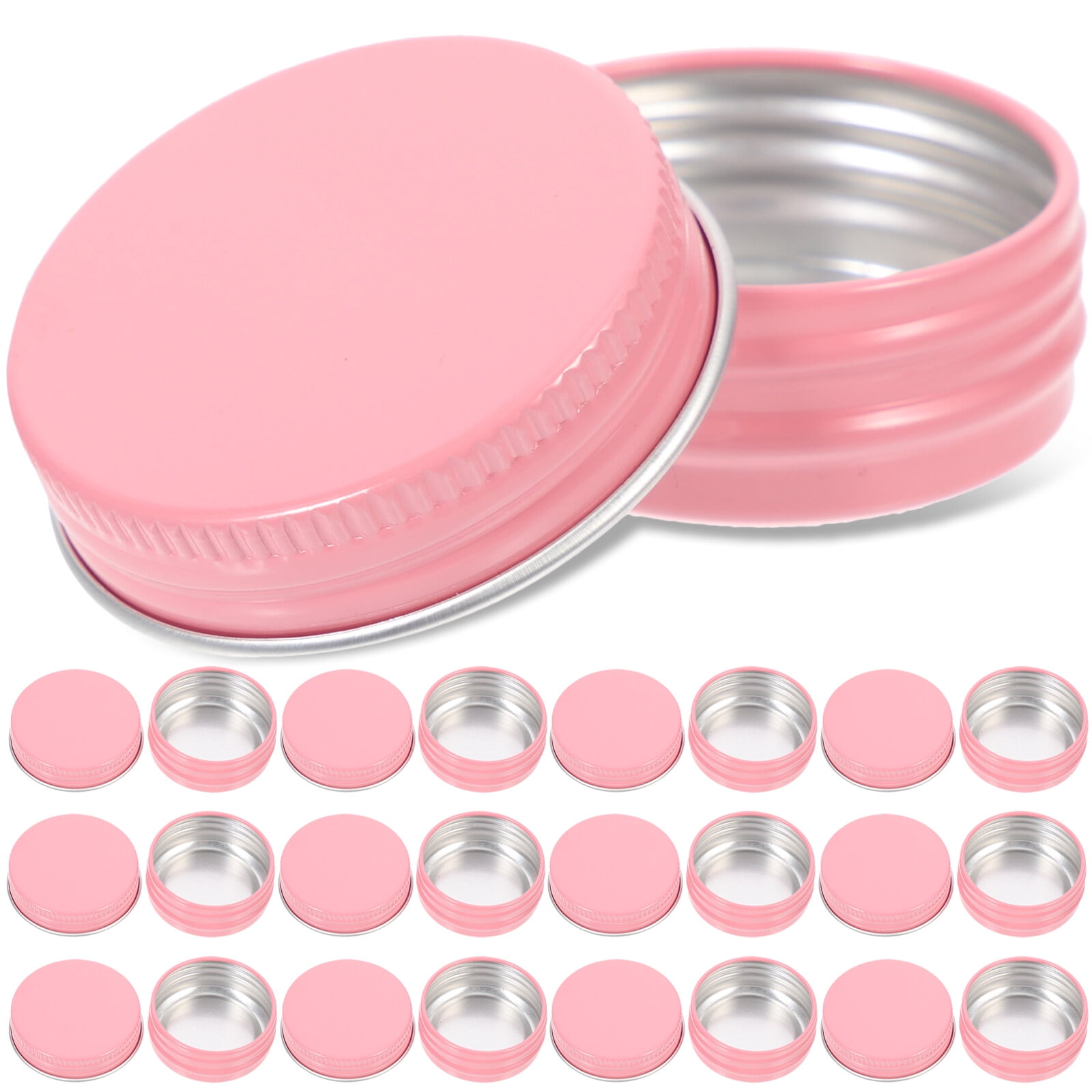 24pcs Aluminum Tin Cans Metal Round Tins Containers Screw Lid Small