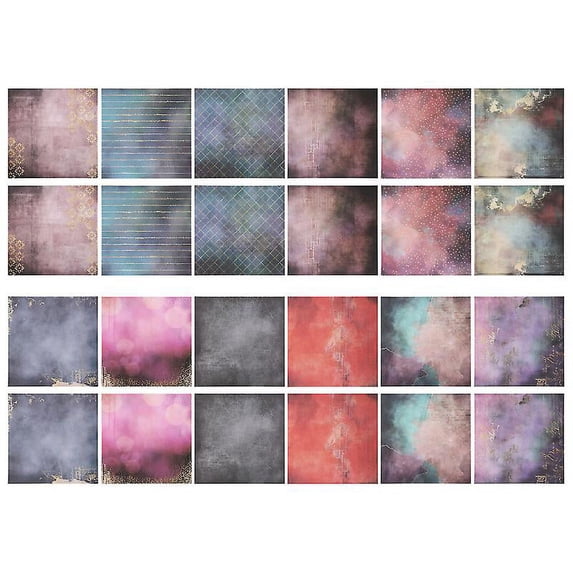 24pcs Background Pattern Paper