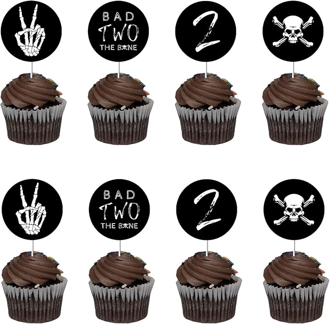 Rock And Roll Party Cupcake Toppers - Decorative Toppers For Birthday, Concert Theme, Rock Band Party