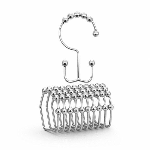 24pcs Bathroom Curtain Hangers – Rust-Resistant for Long-Term Durability