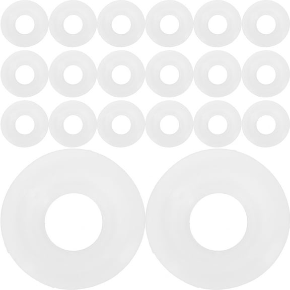 FONDOTIN White Plastic Washers for Swing Top Bottle Seals, Home Brewing Accessories, 24 Pieces Replacement