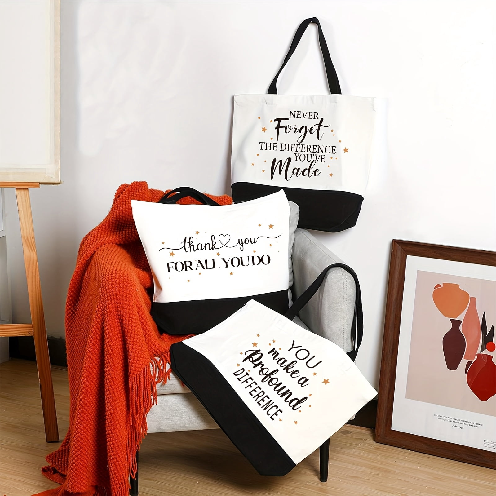 24pcs Canvas Tote Bags Thank You - Employee Appreciation Gift For Women ...