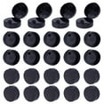 thumbnail image 1 of 24pcs Caps 38-400 Black Flip Top Caps With 7.6mm Orifice Round Ribbed Snap Closures Caps Replacement Flip-Top Dispensing Caps Reusable Plastic Bottle Cap Inner Diameter 37.5mm, 1 of 9