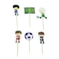thumbnail image 1 of 24pcs Cartoon Play Football Cake Toppers Boys Party Cupcake Toppers Picks Kids Birthday Family Party Decoration Supplies, 1 of 4