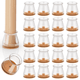 thumbnail image 1 of Chair Leg Floor Protectors, 24PCS Round Silicone Caps, Furniture Pads & Sliders for Hardwood Floors, 1 of 8