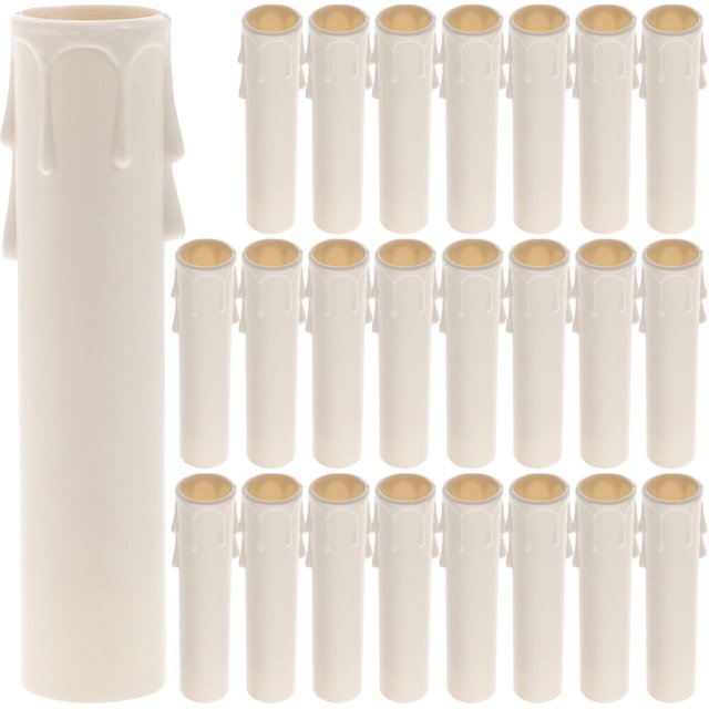 24pcs Chandelier Base Candle Covers Tall Candle Socket Covers Candle